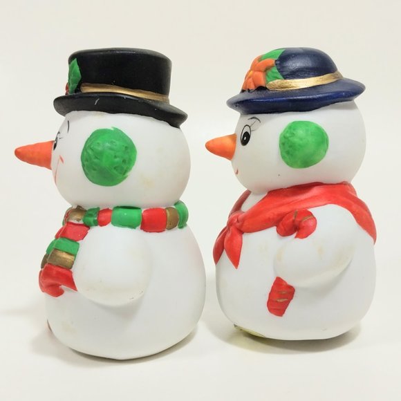Salt & Pepper Shakers Russ Christmas Frosty Friends Snowman Couple And Box #1265 - Picture 8 of 13